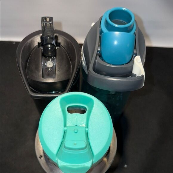 Black, Teal, and Blue Water Bottles - Picture 6 of 9